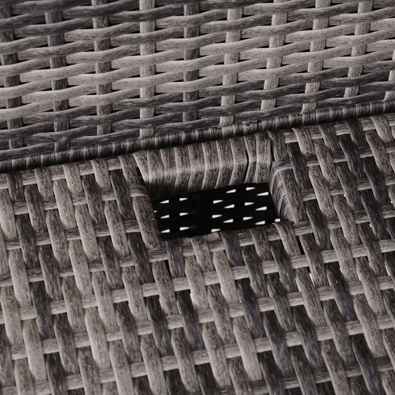 Dreiteiliges Gartenmöbel Sitzgruppe Kaffeetisch Stauraum 5-Stufig